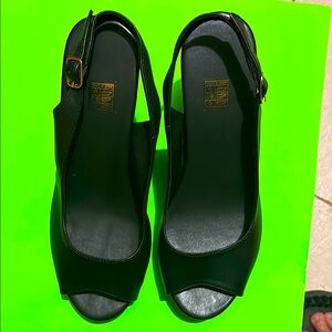 Elegant Black Women's Slingback Heels